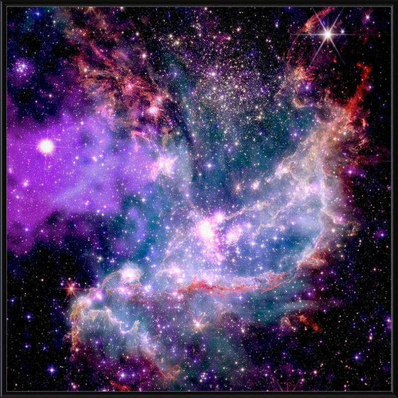 Imagen compuesta de NGC 346: telescopio Chandra/James Webb