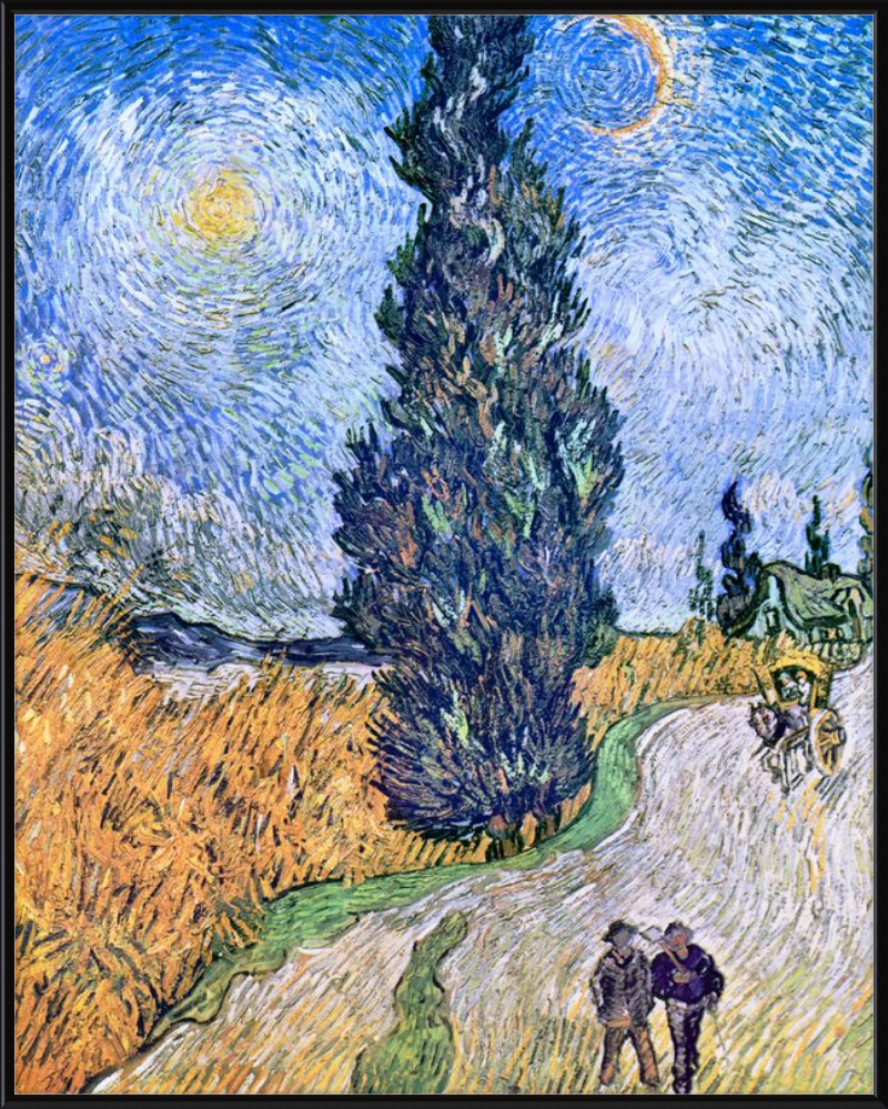 Strada con cipressi e stelle, Vincent van Gogh - 1890