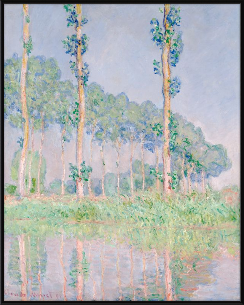 Poplars, Claude Monet-  1891, pink tint