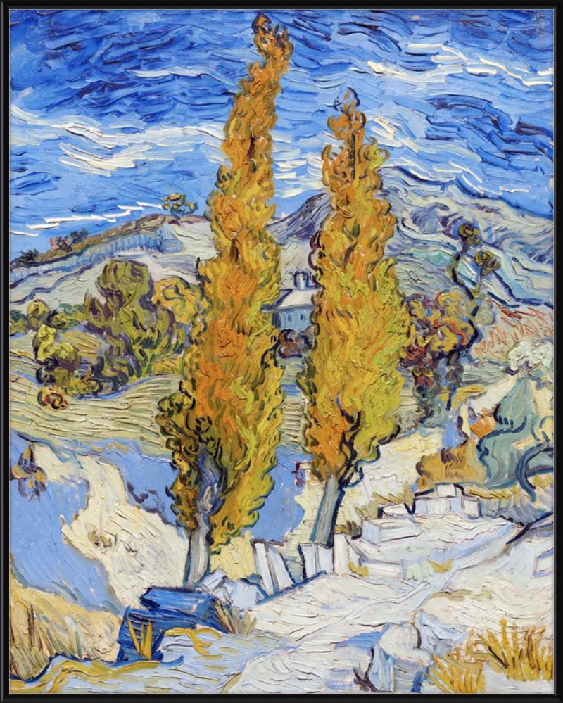 Dos álamos en Saint-Rémy, Vincent van Gogh - 1889