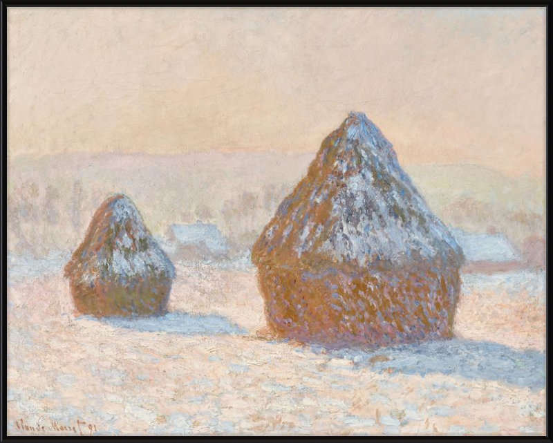 Almiares en la nieve, Claude Monet - 1891