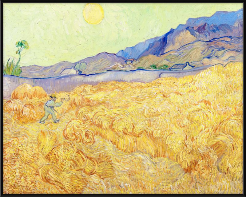 Campo de trigo con segador, Vincent van Gogh - 1889