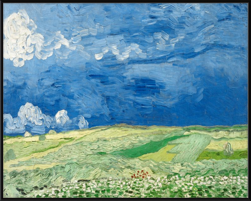 Campo de trigo bajo nubes de tormenta, Vincent van Gogh - 1890