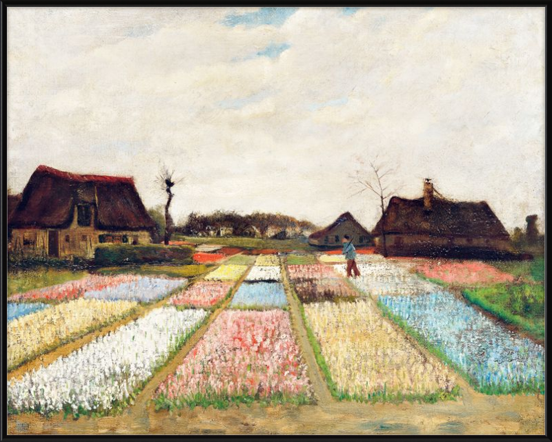 Flower Beds in Holland, Vincent van Gogh - 1883