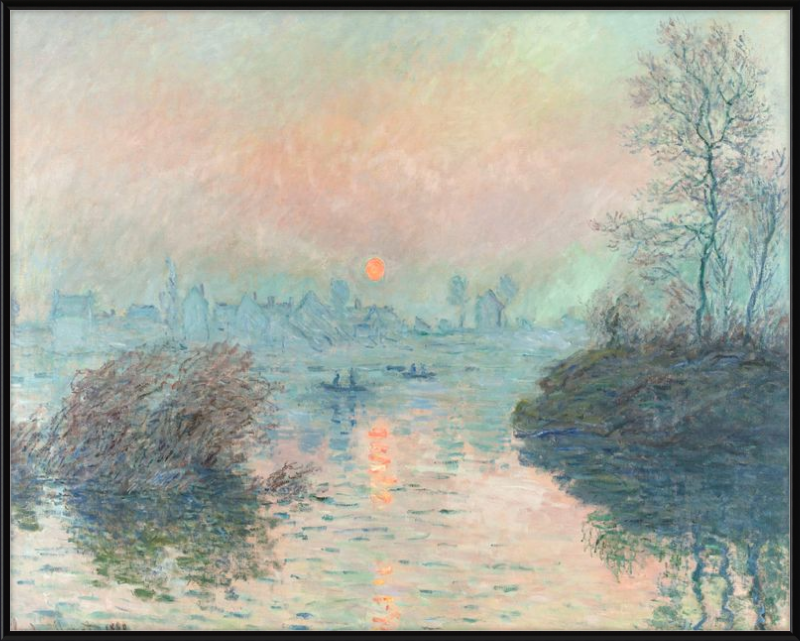 Sun setting on the Seine at Lavacourt, Claude Monet - 1880