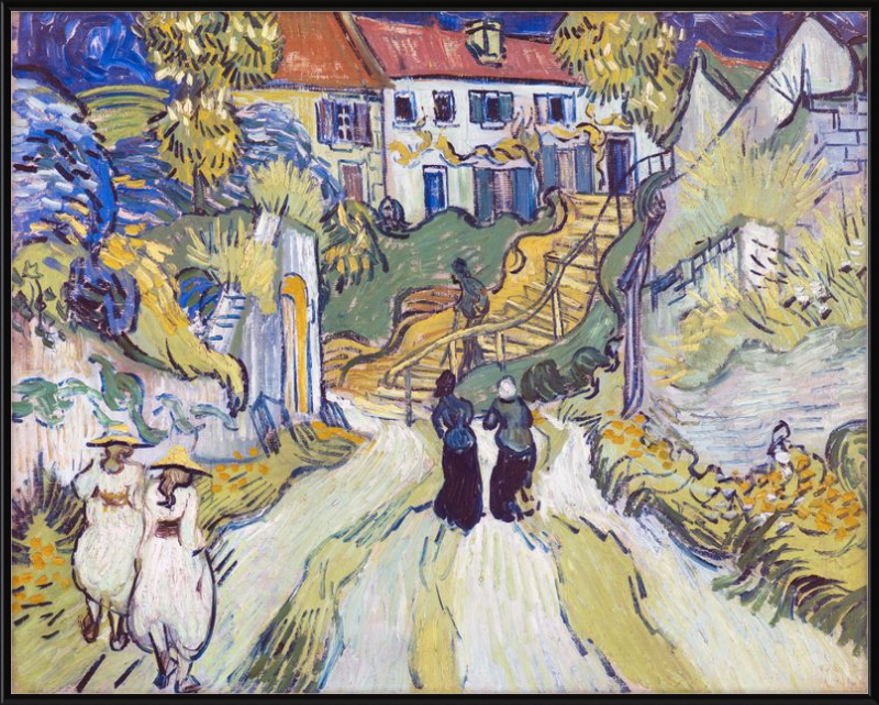 Escaleras en Auvers, Vincent van Gogh