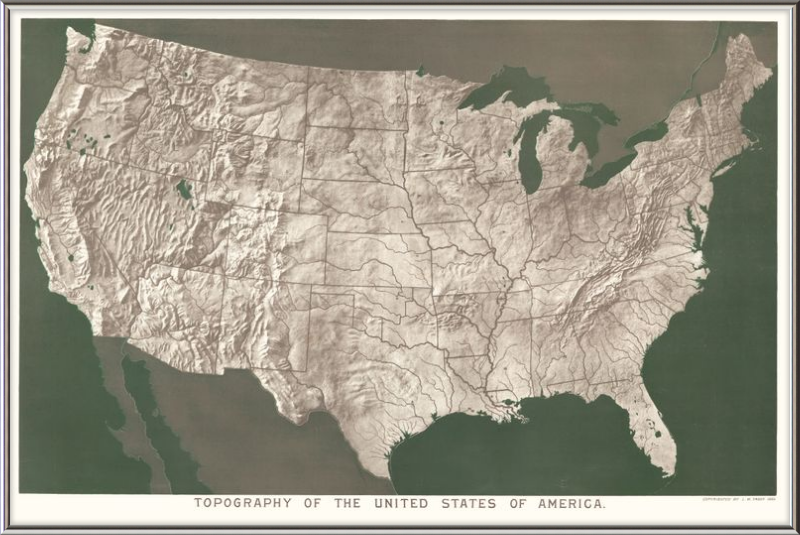 Topography of the United States of America - Levi Walter Yaggy, 1983