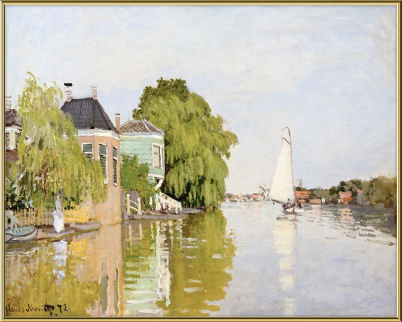 Casas en Achterzaan, Claude Monet - 1871