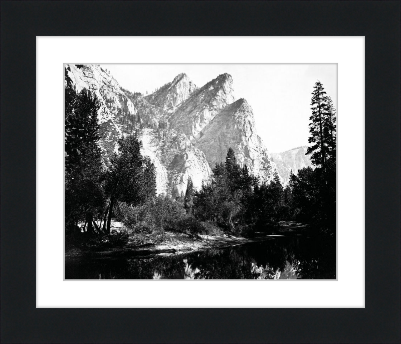 Three Brothers, Yosemite Valley, Carleton Watkins - 1868