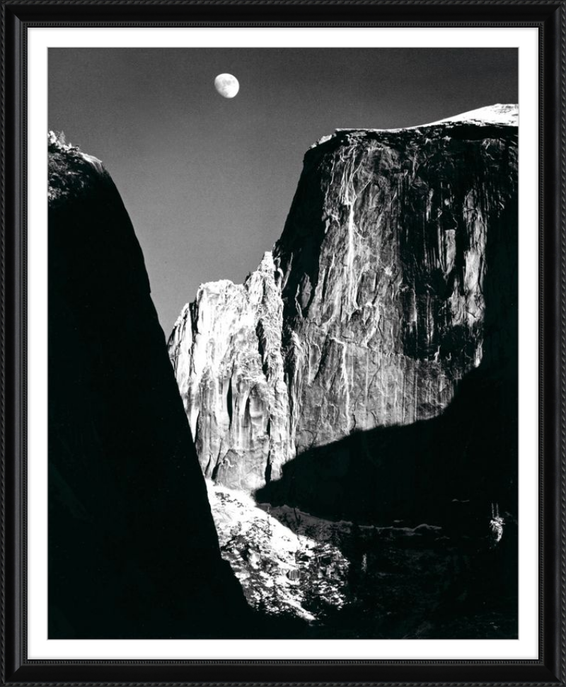 Luna y Half Dome, Parque Nacional de Yosemite, Ansel Adams - 1960