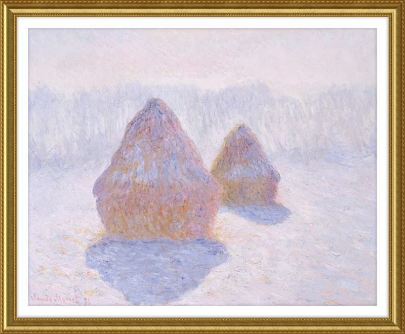 Almiares (efecto de nieve y sol), Claude Monet - 1891