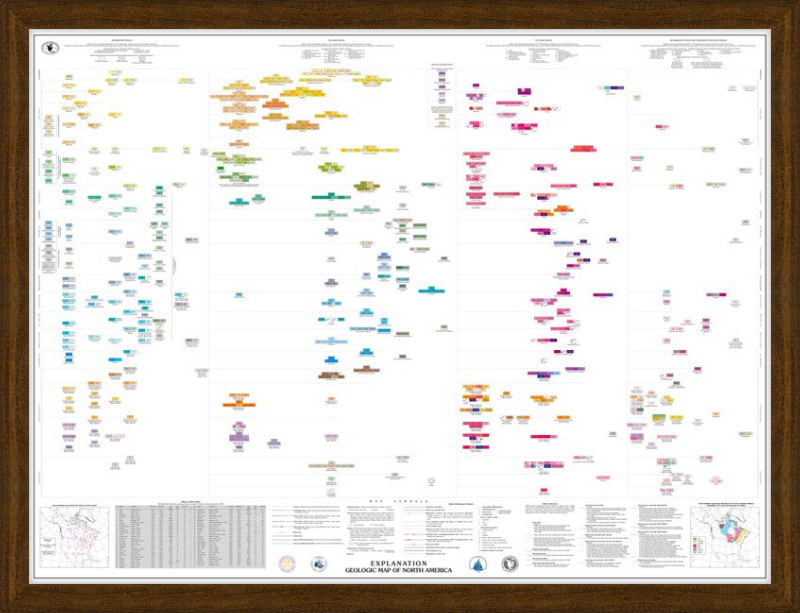 Mappa geologica del Nord America LEGENDA